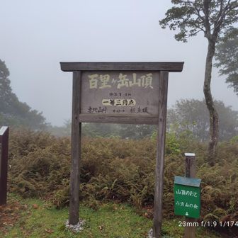 山頂もガスで展望は無かった