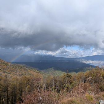 🌈しばらく眺め
寒くなってきて上着を羽織り
下山するも強めの雨粒に打たれながら