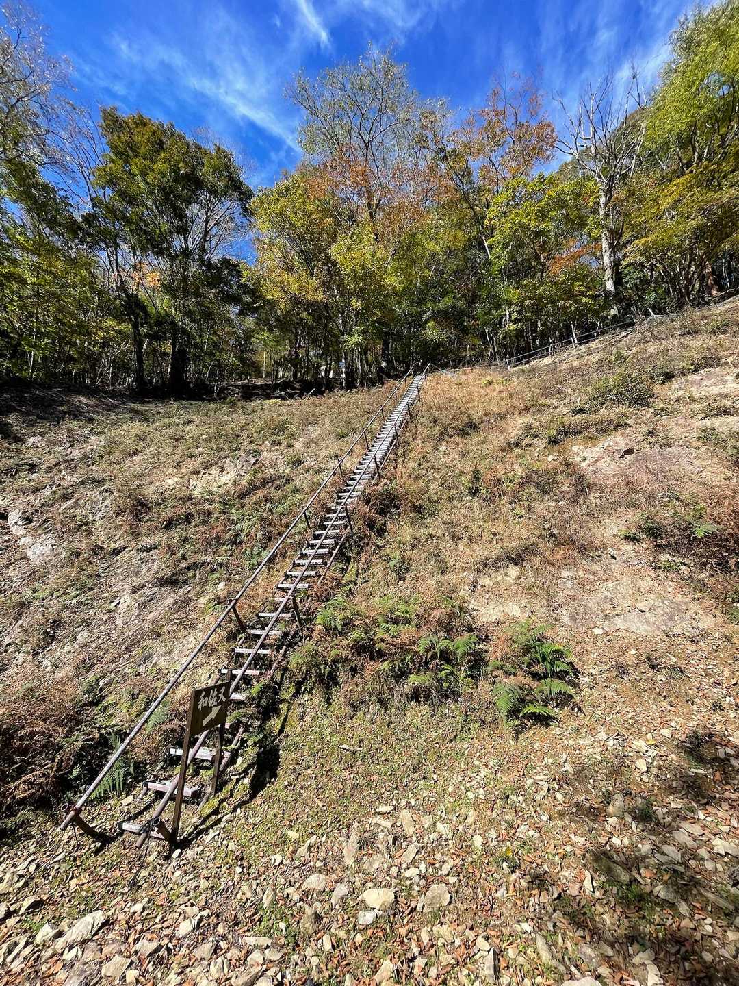 すぐに登山口の階段😳
急な上に長い💦
登り始めから足にくる🦵💦