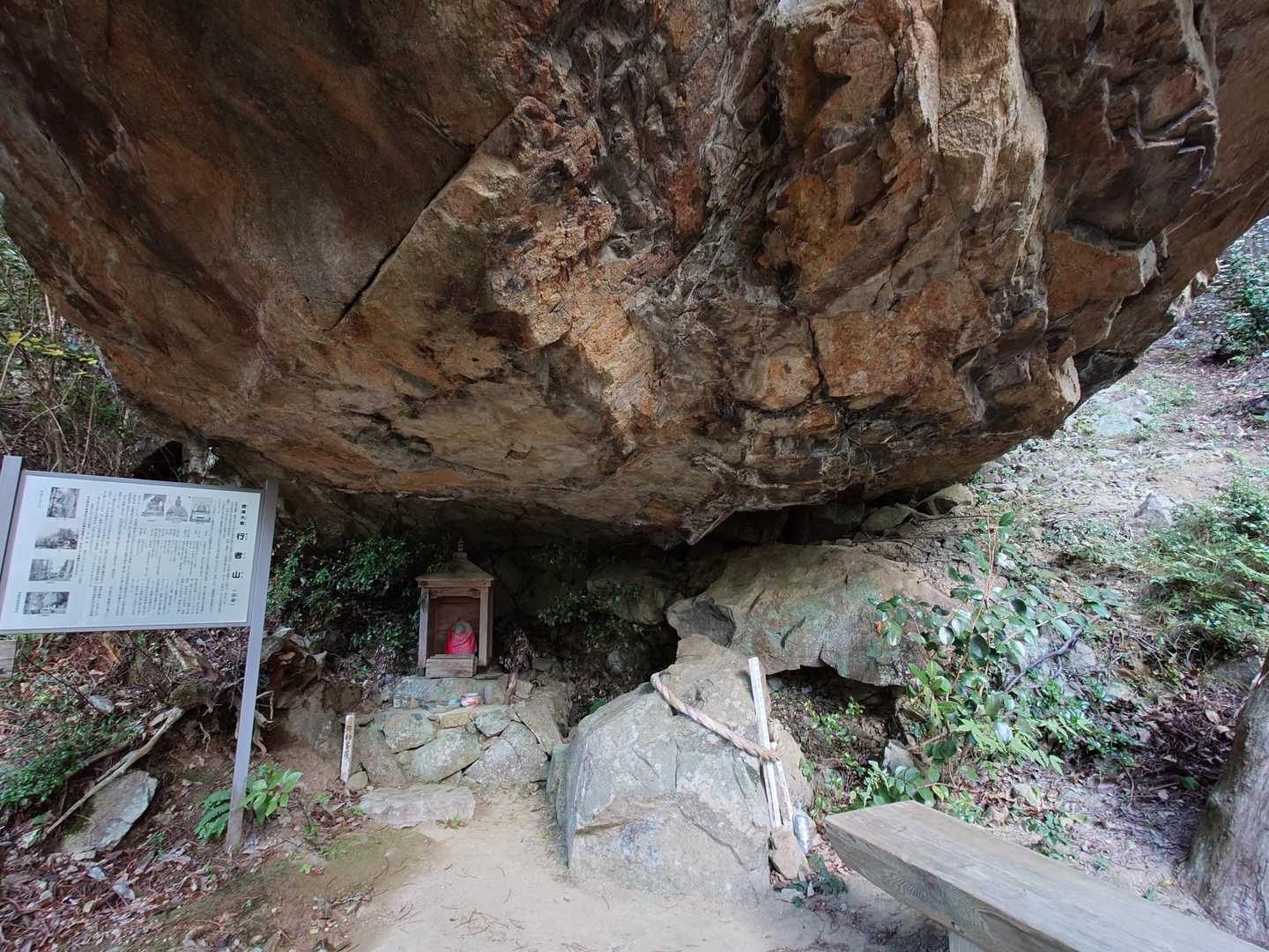 ミロク岩の下には弥勒菩薩さんが祀られています