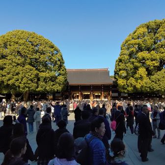本堂遠景
左の木が夫婦楠