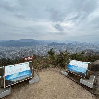 武田山頂上（スタートから約91km 累積標高約6000m）