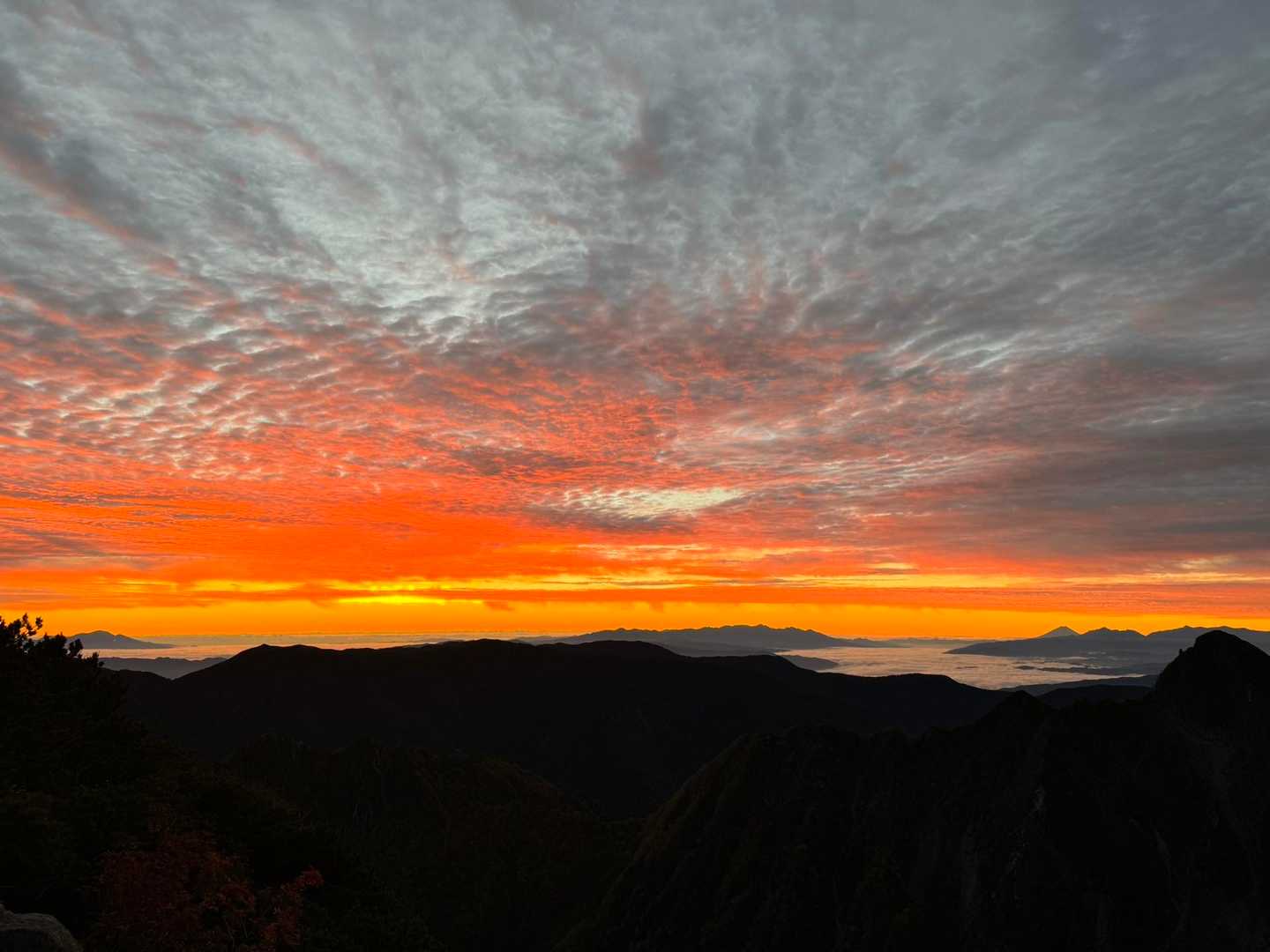 北穂高岳 往復コースの写真