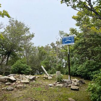すぐに雲母峰山頂に到着❗️