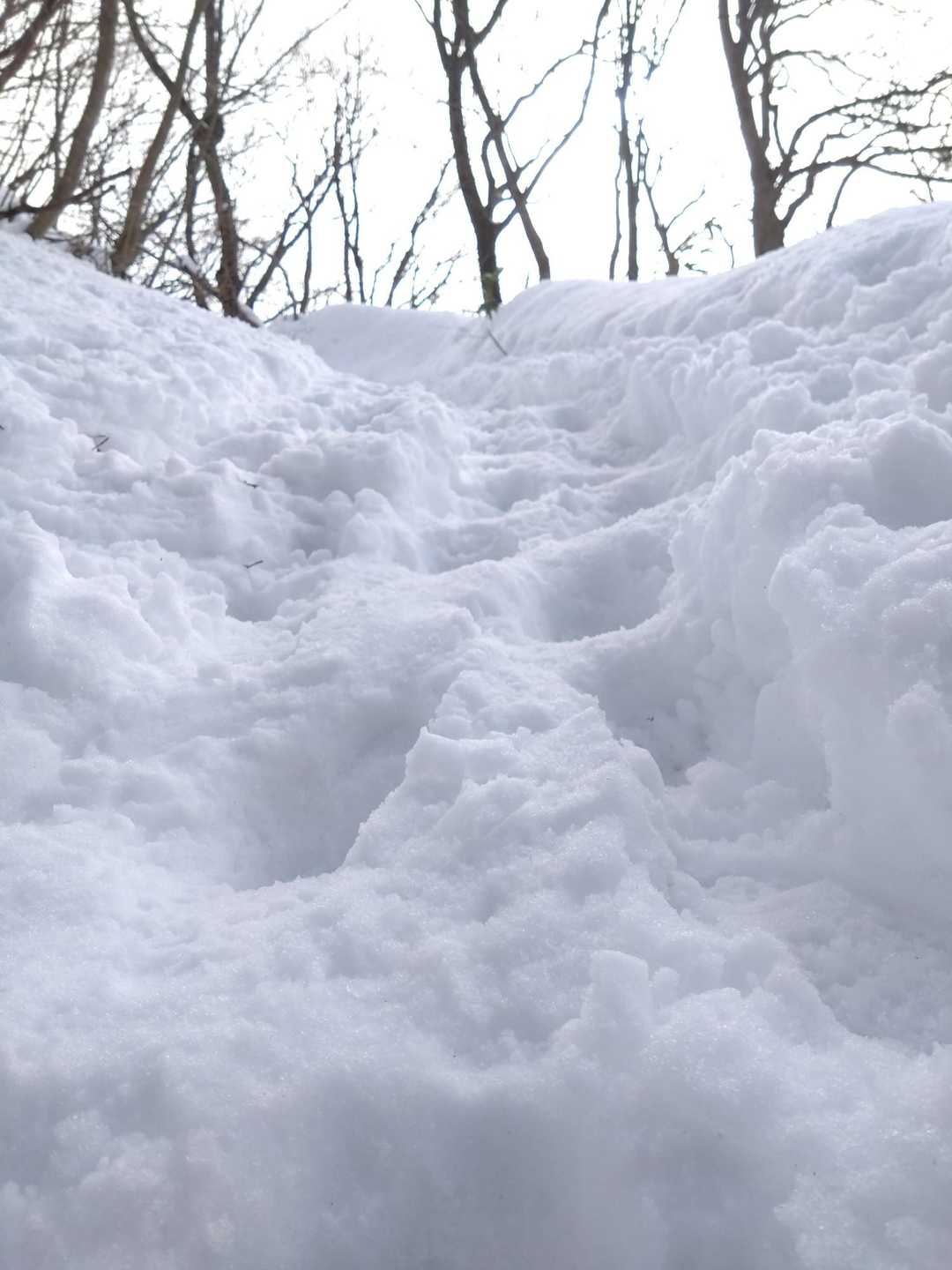 峠手前から雪はたっぷり⛄️
ボコボコ落し穴もある😲
ここでK姉さんが後ろから・・
あら〜っ⁉️
出会えて嬉し💕
