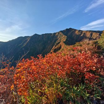 核心部の急登を登りきった場所から