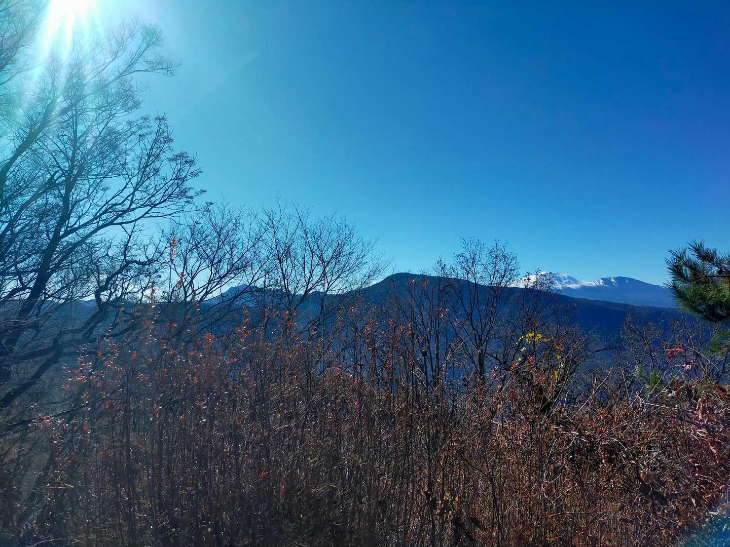 下山途中の浅間隠山、菅峰、浅間山!