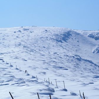 これから歩く熊野岳への道