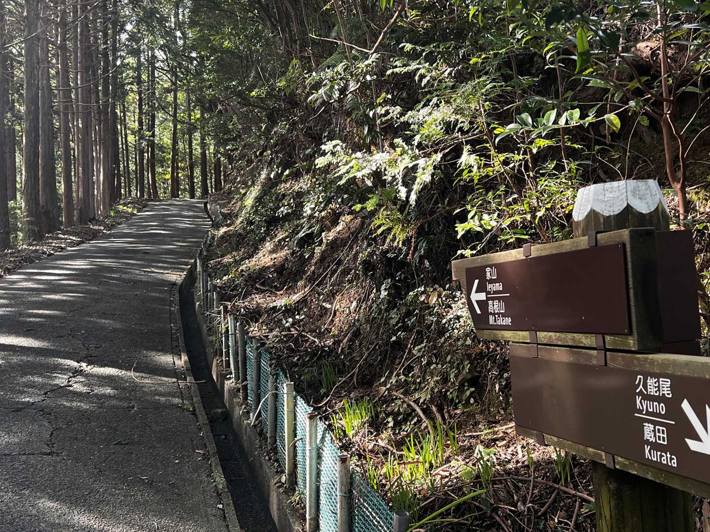 高根白山神社まではこんな舗装された道。神社までは車で登れる。