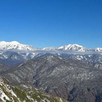 別山側です。雲が凍ってるようにみえるんです