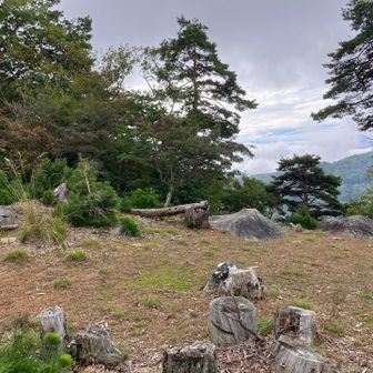 山頂は広い。