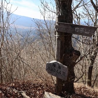 高座山の山頂標識