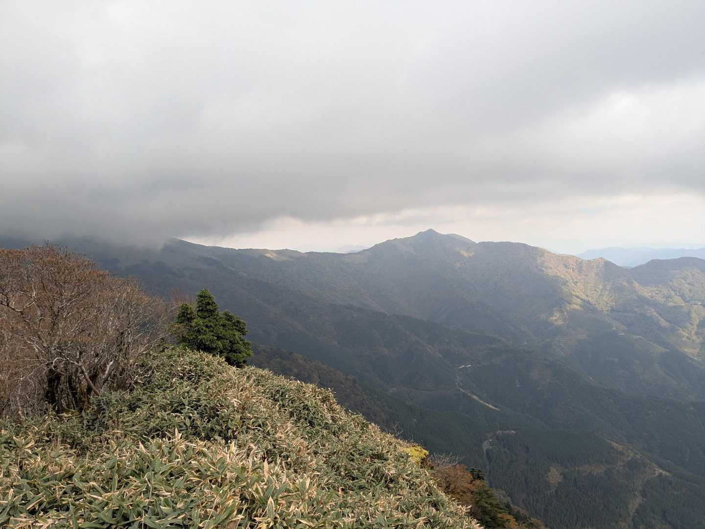旧寒風山トンネル南口-桑瀬峠-寒風山-笹ヶ峰 往復コースの写真