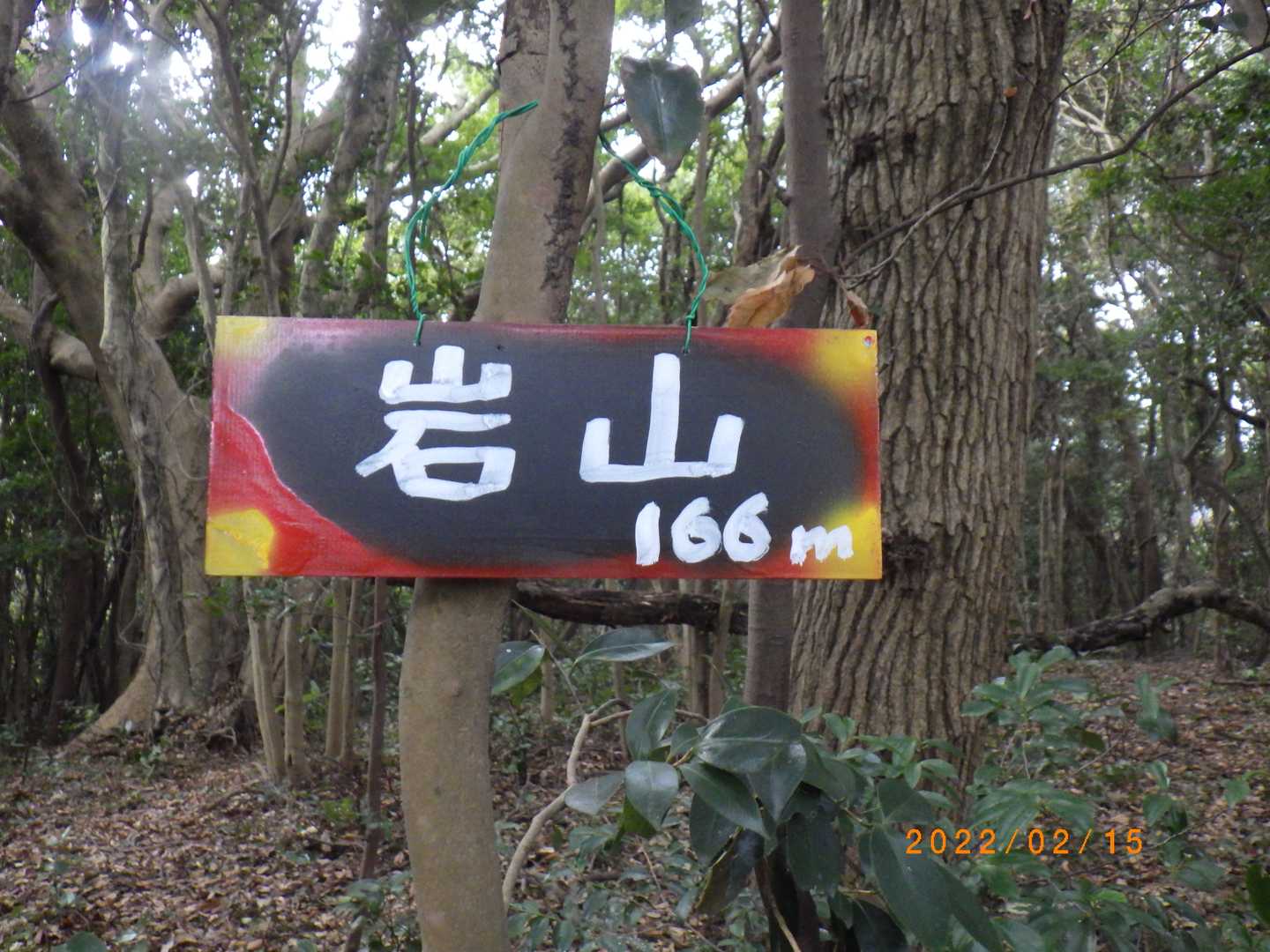 地味な山頂プレート。