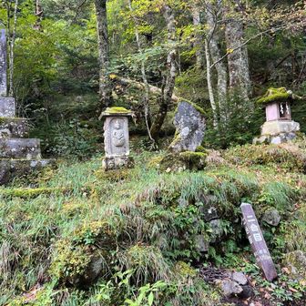 二合目＝餓鬼道
一滴の水、一粒の食物もなき悲惨な苦道で、先達は数日間の断水、断食を厳命し、美食飽食を戒めると羽賀正太郎は言う。
何かの仏教書を参考にしていると思われる。

小室浅間神社山宮があり、小室はオムロと読み、御室でも意味は同じで、神様の座す山という意味。
ムロは山の古語でマルやモリと同義。