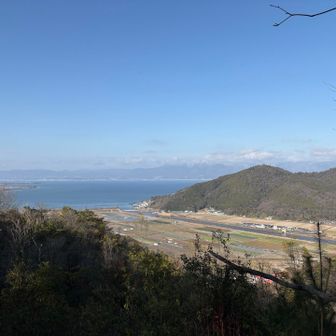 長命寺山と比良の山々