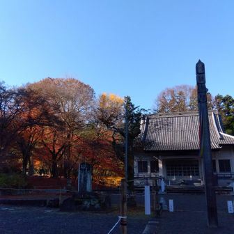 高尾駅北口からバスで川原宿大橋バス停で下車、心源院へ