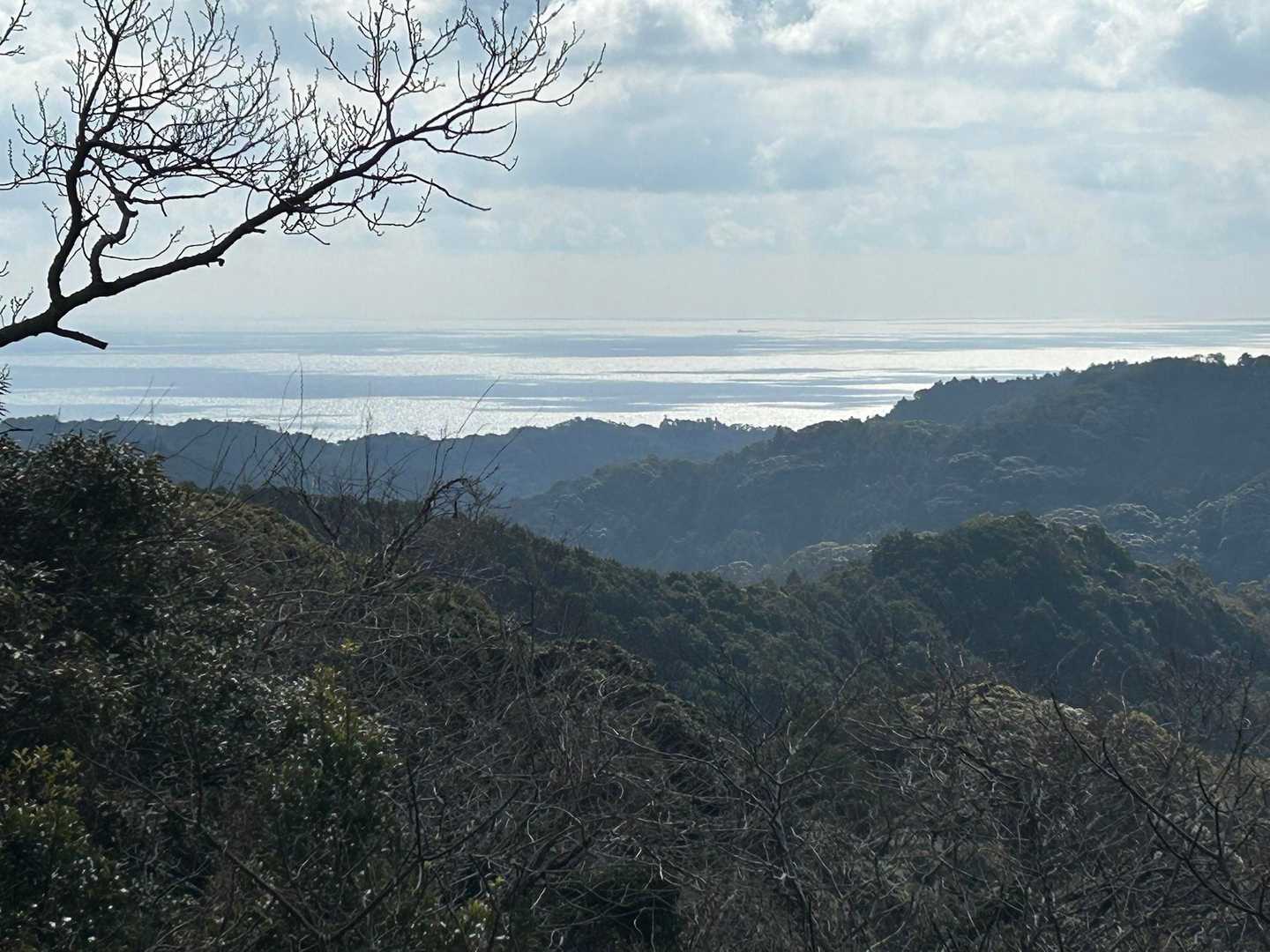 景色はこちら。海が見えます