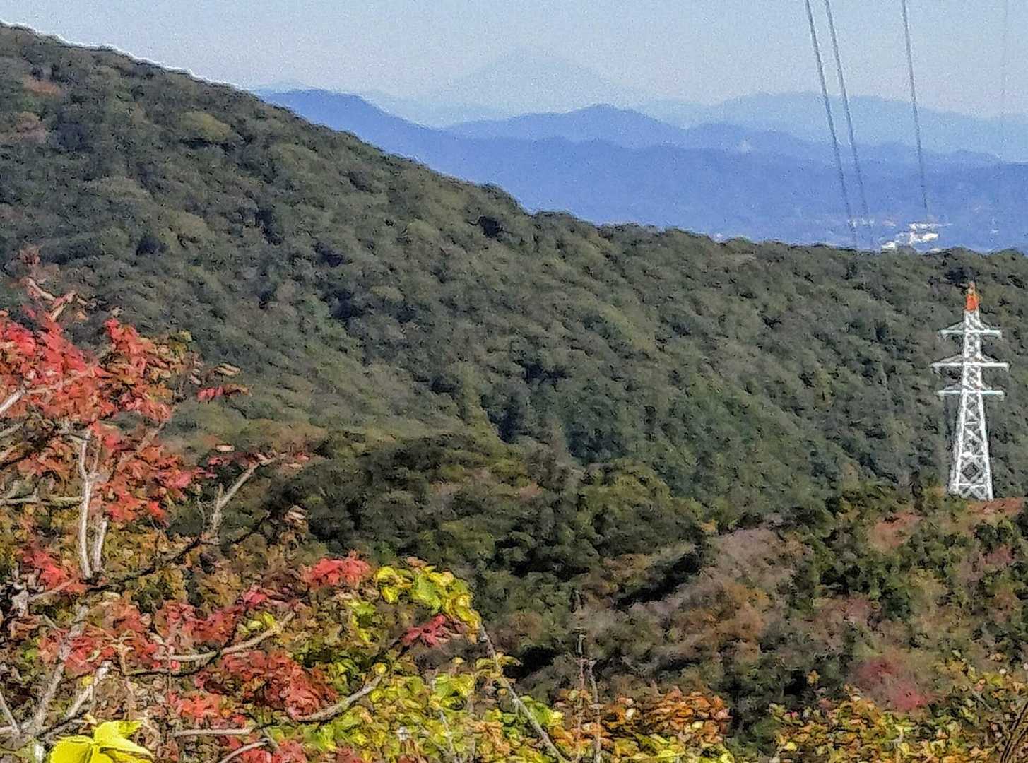 うっすら富士山も写っている。見える?
