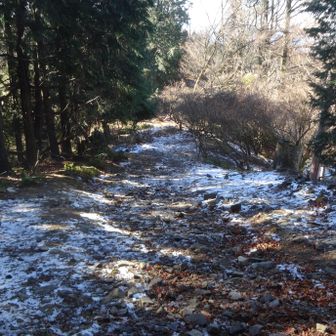 少し雪が残っています。