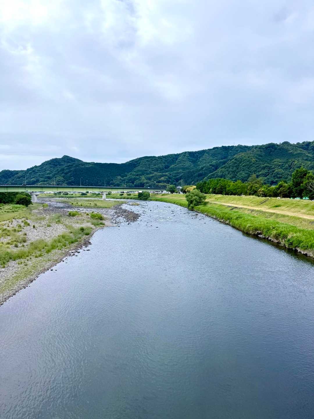 狩野川を渡る