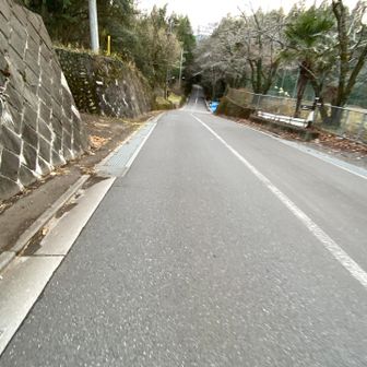 左折して登山口へ