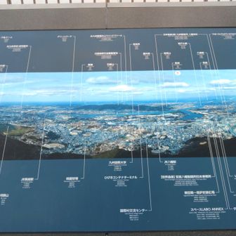 皿倉山山頂展望台からの景色。