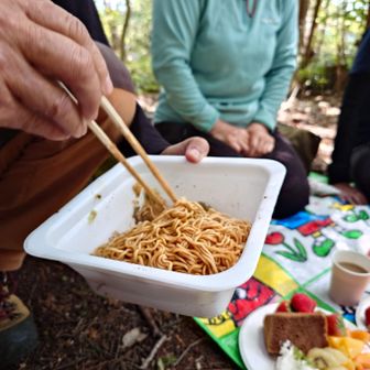マイペースなseiさん
ひとり〈マルちゃんのソース焼きそば〉


ちょっと後悔したときー

山頂でシフォンケーキを食べていたら、
横でseiさんの焼きそばが、めちゃくちゃ美味しそうな匂いをさせたときー

あのソースの香りに脳内をすべて支配されてしまった
空きっ腹に刺激的なエエ香り

いや、「一口おすそ分けして」って素直に言えばよかったー❗️
