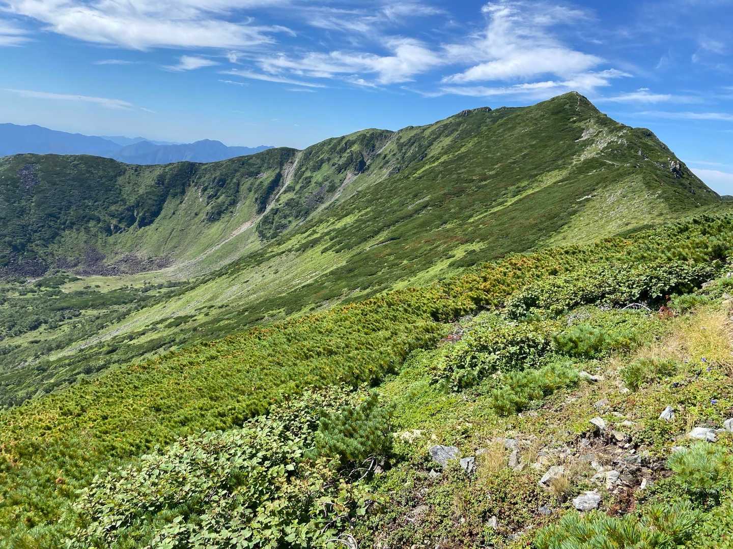 ヌカビラ岳-北戸蔦別岳-戸蔦別岳-幌尻岳 往復コースの写真