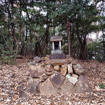 2座目　大七山
祠の後ろの木に山名板あります