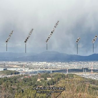 比叡山⛰️は、暴雪🌬️❄️かな。京都タワーはどこだ？