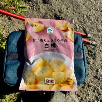 山頂に到着！
風が強くて少し寒いくらい。凍った桃がより一層冷たく感じる・・・でも美味しかったです。