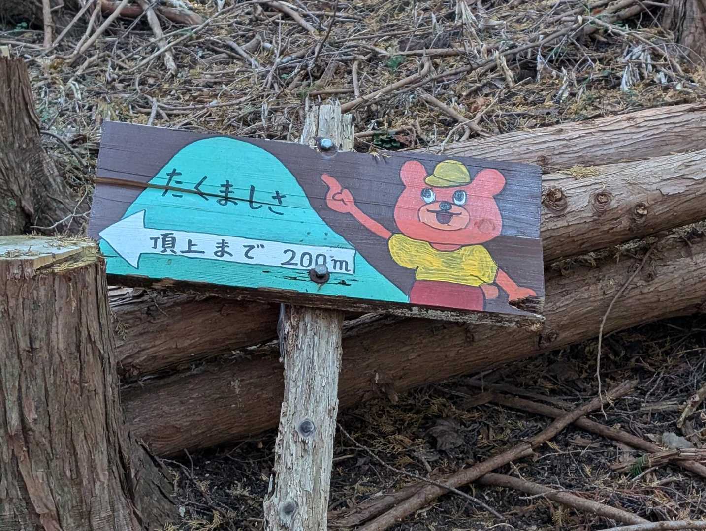 山頂まで200m。結構疲れてきた