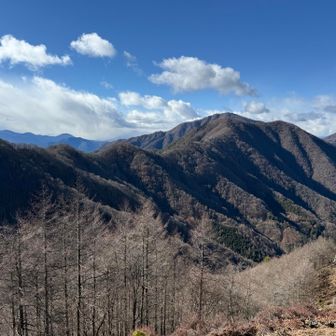 御坂山と黒岳 霧氷が着くのが楽しみ