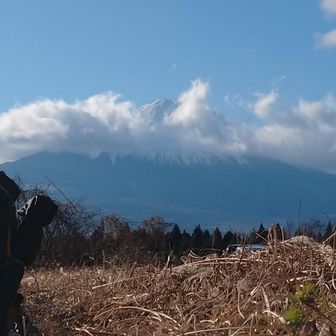 ずっとこの高さに雲がかかる。明日の快晴予報に期待します。