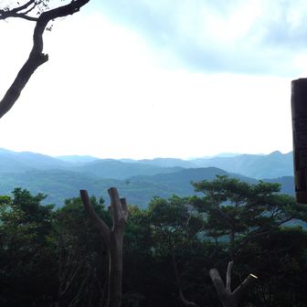 明星山と連なるお山は、何だろう？白金山の方かしら？