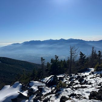 西岳から見る南アルプス