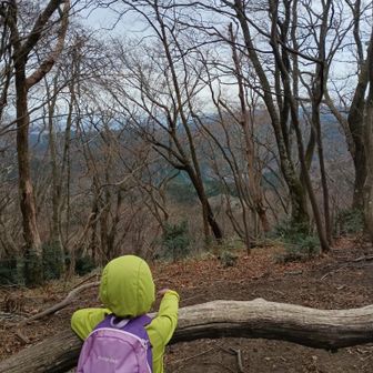 落葉した冬ならではの景色。遠くまで見渡せました。おやつタイム！