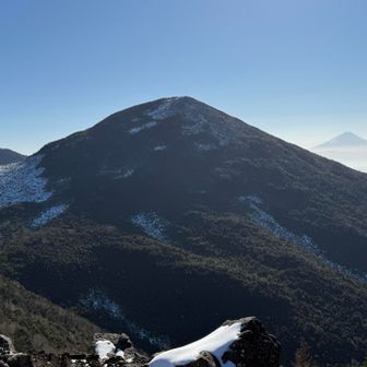 編笠山と富士山🗻