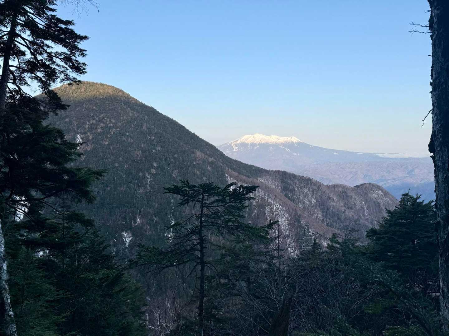 
御嶽がチラッと見えた
