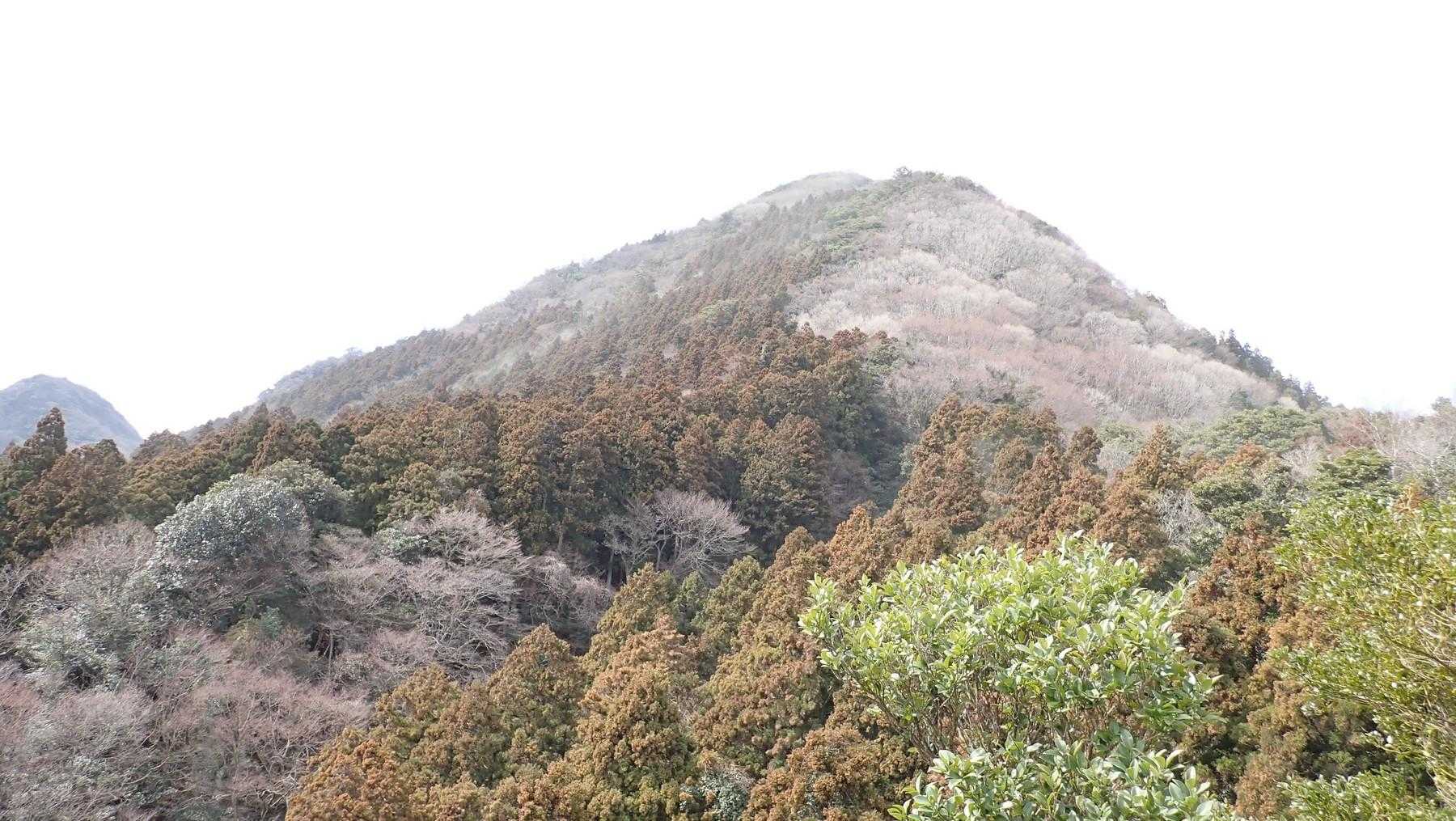 展望岩から千燈岳。
後輩が靄っていません？と言う。