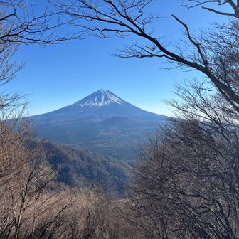 山頂より富士山。