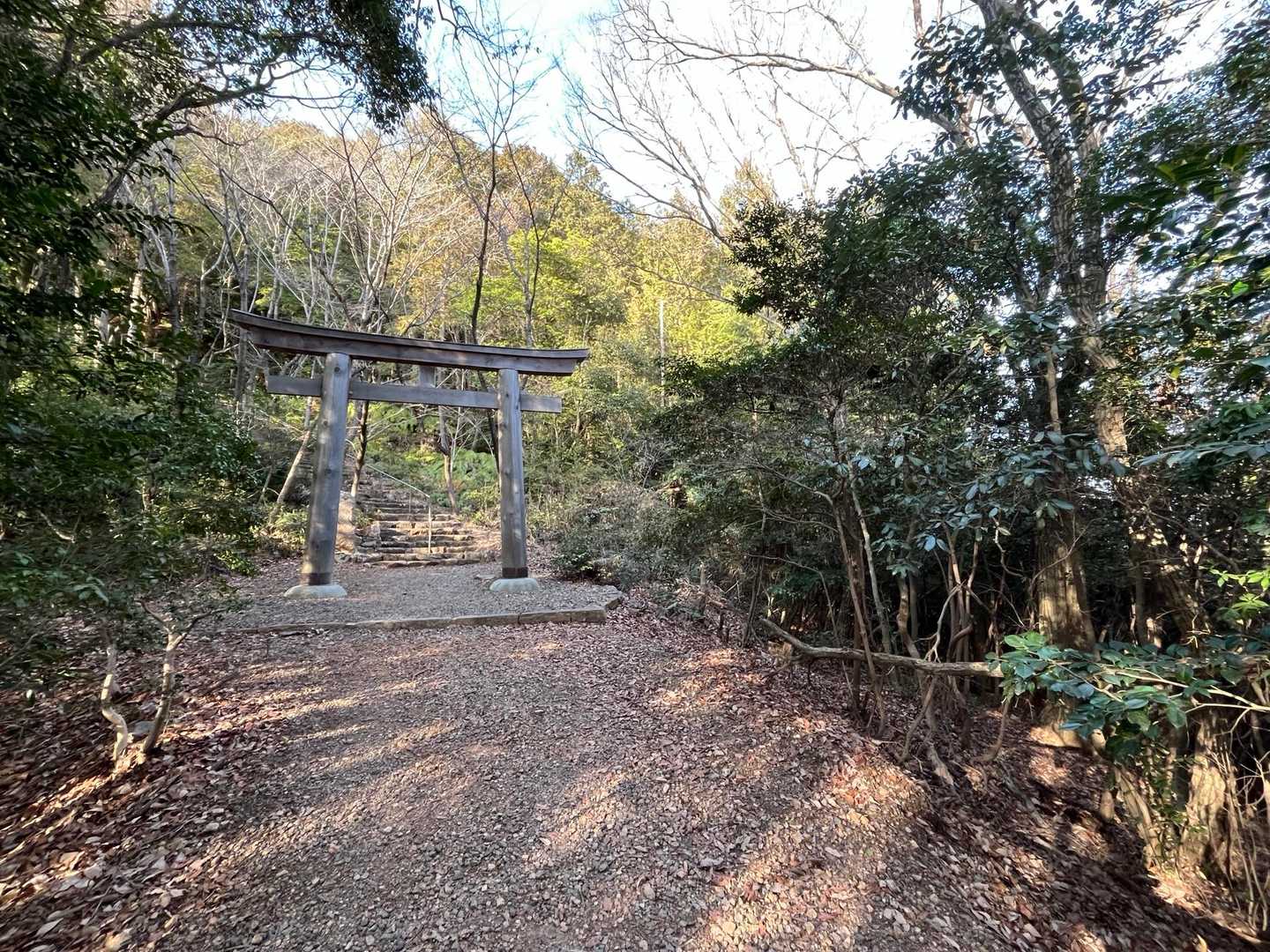 鳥居の前の踏み跡を右に進むと、山姥伝説の窟屋に辿り着くらしいです。