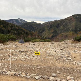 太郎平キャンプ場。来年はここに泊まって北ア大冒険を。