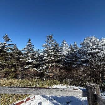 こちらは山頂の展望台から
やはり何も見えないですね💦

さて充分楽しんだので帰ります👋
帰りは周りの山々を楽しみながら下山します