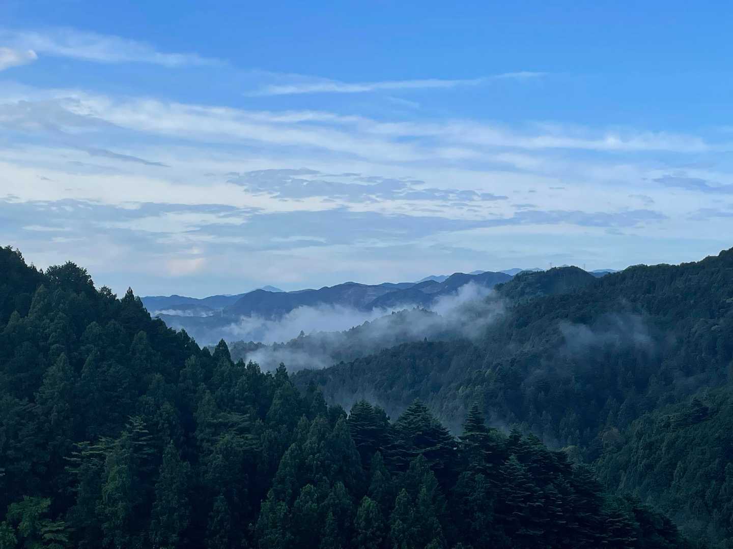 大山が僅かに見えたよ😍