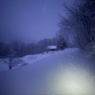 うすゆき荘辺りから雪が増えます