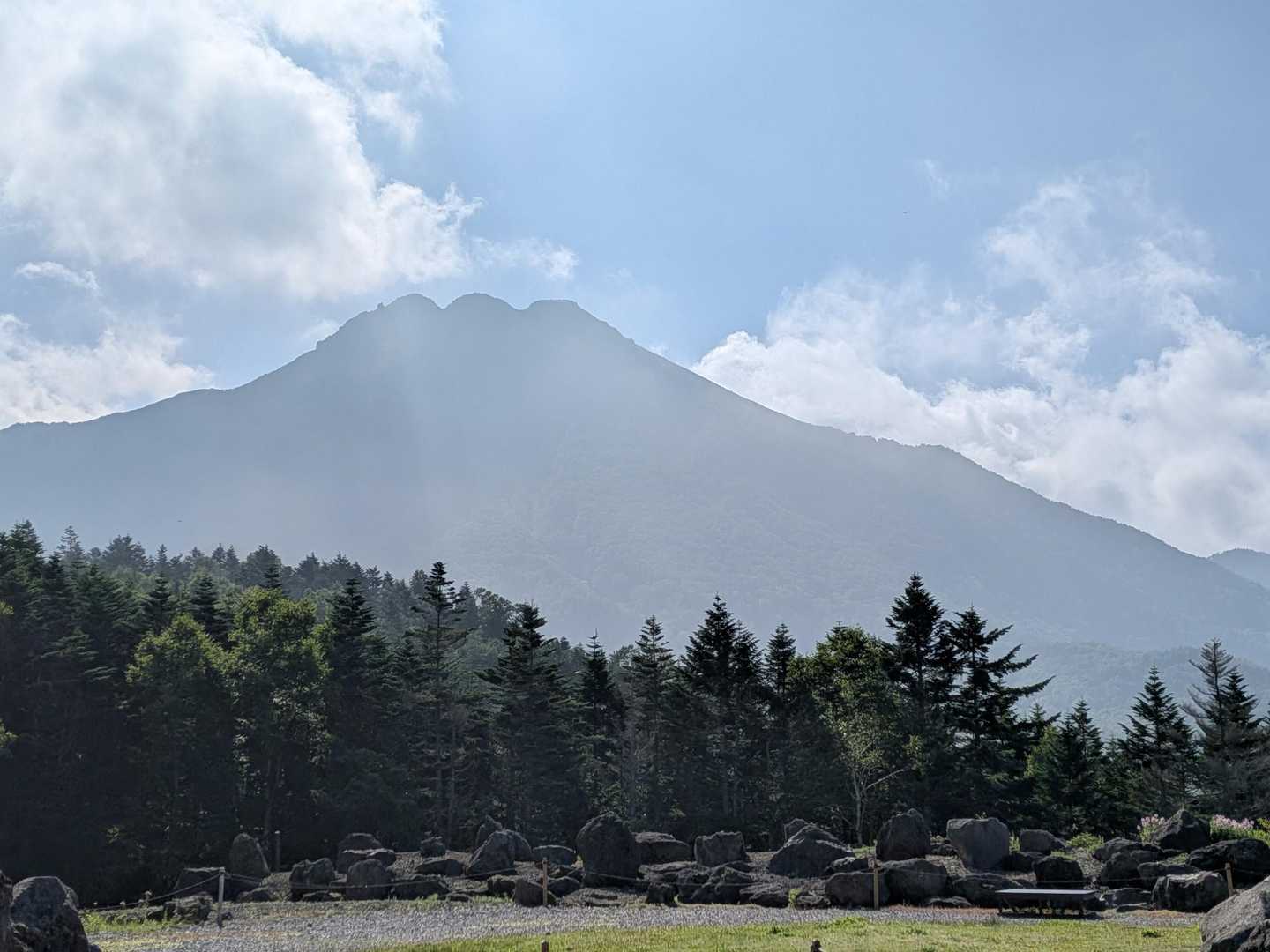 山頂駅から。綺麗な山😊