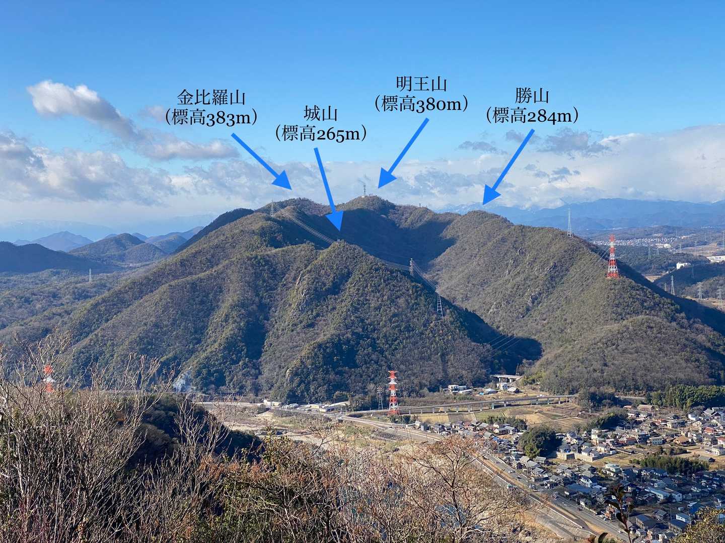 各務原アルプス東部の山々⛰