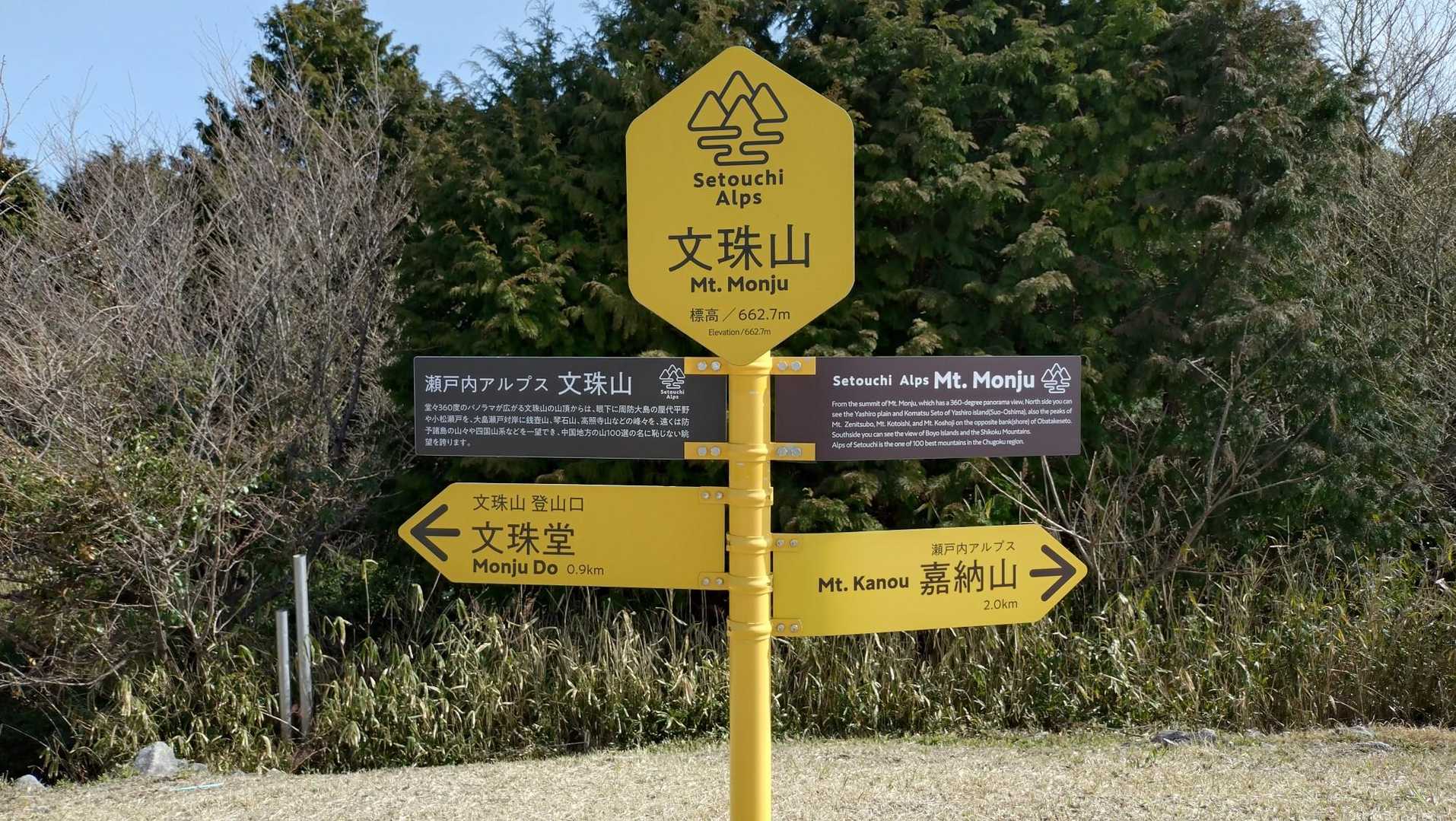 文珠山-嘉納山-源明山 往復コースの写真